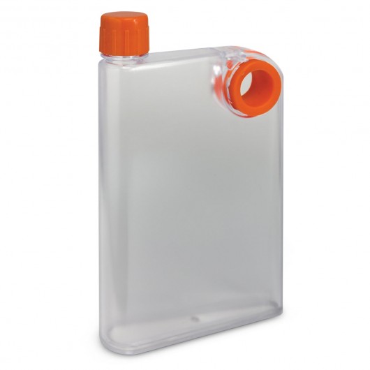 Clear Orange Flat Bottles